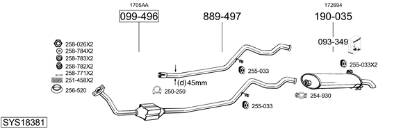 Sistema de gases de escape Peugeot 306 Hatchback