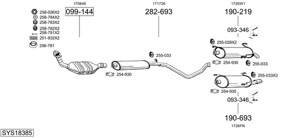 Sistema de gases de escape Peugeot 306 Hatchback
