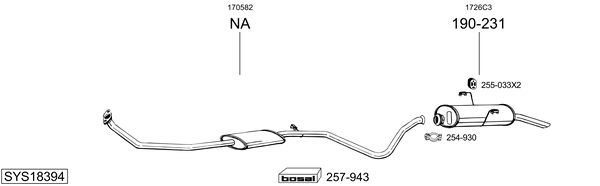 Sistema de gases de escape Peugeot 306