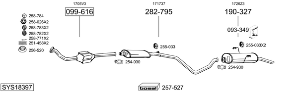 Sistema de gases de escape Peugeot 306 Break
