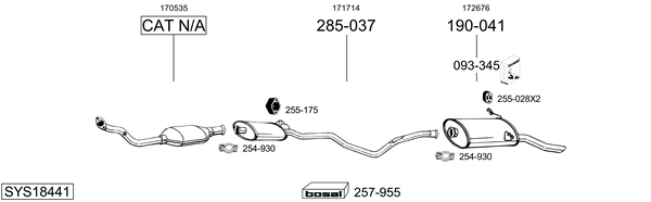 Sistema de gases de escape Peugeot 405 II