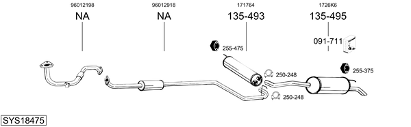 Sistema de gases de escape Citroën BX