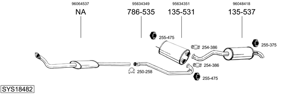 Sistema de gases de escape Citroën BX