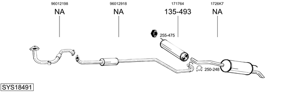 Sistema de gases de escape Citroën BX Break