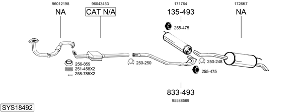 Sistema de gases de escape Citroën BX Break