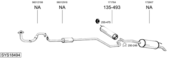 Sistema de gases de escape Citroën BX Break