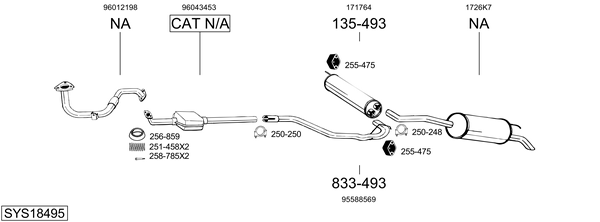 Sistema de gases de escape Citroën BX Break