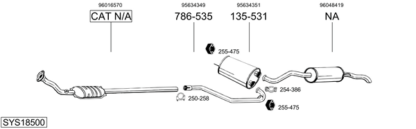 Sistema de gases de escape Citroën BX Break