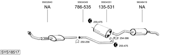 Sistema de gases de escape Citroën BX Break