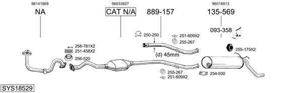 Sistema de gases de escape Citroën C15 Estate