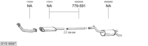 Sistema de gases de escape BOSAL SYS18597