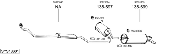 Sistema de gases de escape Citroën XM