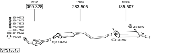 Sistema de gases de escape Citroën XSARA Hatchback Van