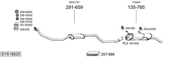 Sistema de gases de escape Citroën ZX Break