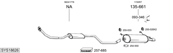 Sistema de gases de escape Citroën ZX