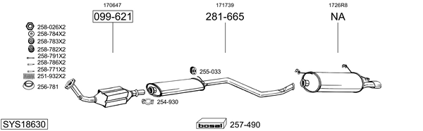 Sistema de gases de escape Citroën ZX