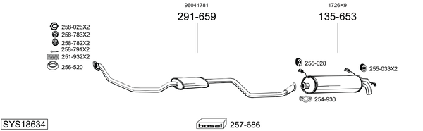 Sistema de gases de escape Citroën ZX Hatchback Van