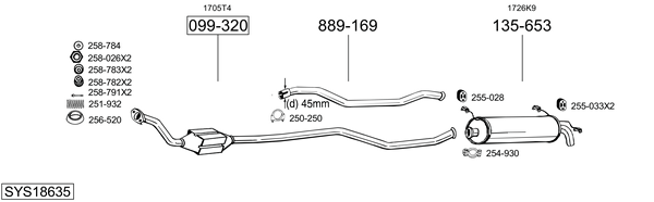 Sistema de gases de escape Citroën ZX Hatchback Van