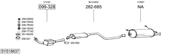 Sistema de gases de escape Citroën ZX