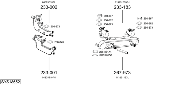 Sistema de gases de escape Vw KAEFER