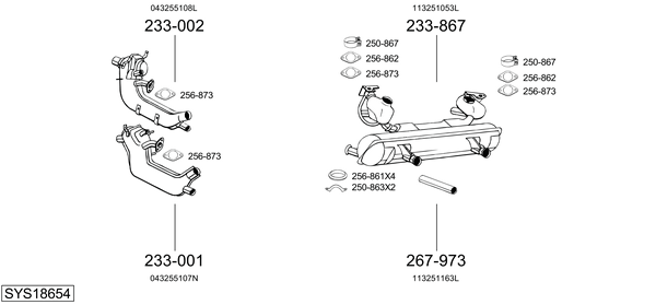 Sistema de gases de escape Vw KAEFER Convertible