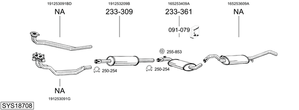 Sistema de gases de escape Vw JETTA II