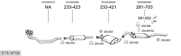Sistema de gases de escape Vw JETTA II
