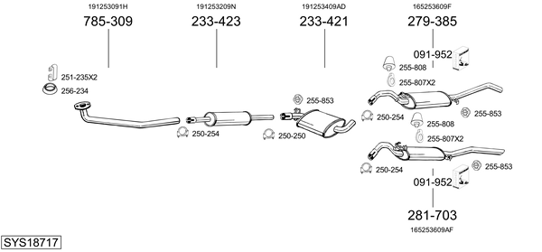 Sistema de gases de escape Vw JETTA II