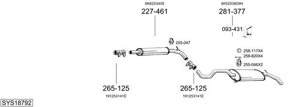 Sistema de gases de escape Vw POLO III CLASSIC