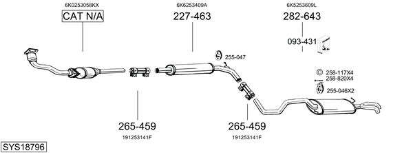Sistema de gases de escape Vw POLO III CLASSIC