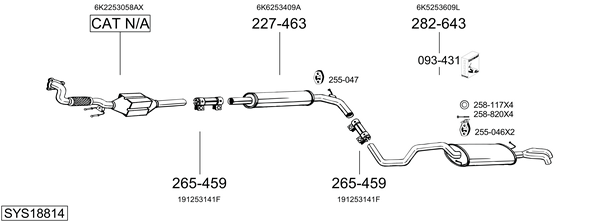 Sistema de gases de escape Vw POLO III CLASSIC