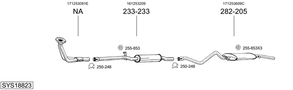 Sistema de gases de escape Vw SCIROCCO