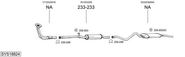 Sistema de gases de escape Vw SCIROCCO