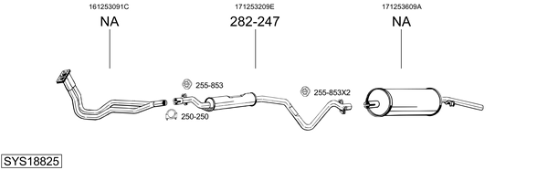 Sistema de gases de escape Vw SCIROCCO