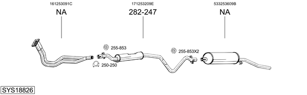 Sistema de gases de escape Vw SCIROCCO