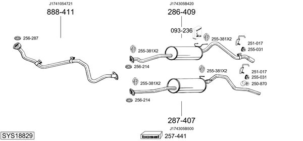 Sistema de gases de escape Vw TARO