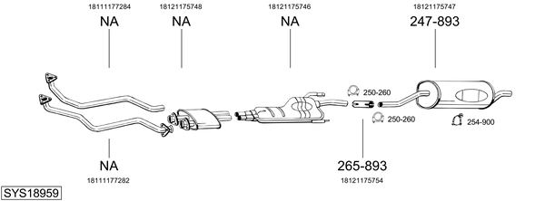 Sistema de gases de escape Bmw 5