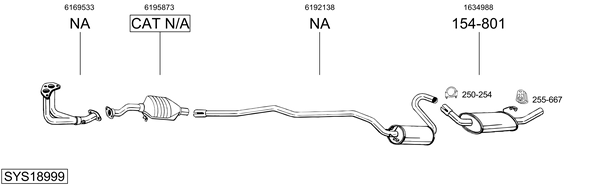 Sistema de gases de escape Ford ESCORT IV Convertible