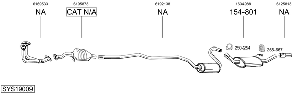 Sistema de gases de escape Ford ESCORT IV Turnier