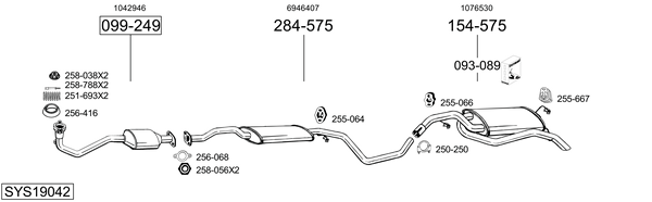 Sistema de gases de escape Ford ESCORT V Convertible