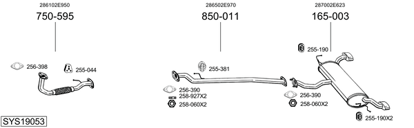 Sistema de gases de escape Kia SPORTAGE II
