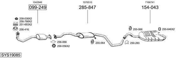 Sistema de gases de escape Ford ESCORT V Turnier