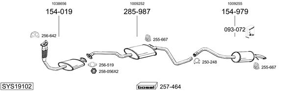 Sistema de gases de escape Ford ESCORT V Turnier