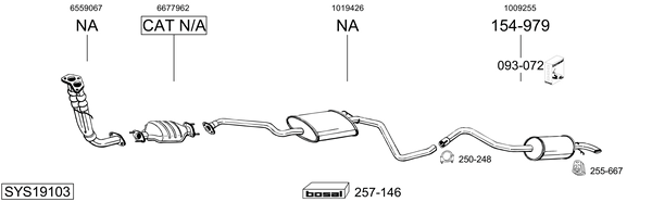 Sistema de gases de escape Ford ESCORT V Turnier