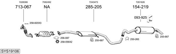 Sistema de gases de escape Ford ESCORT V Turnier