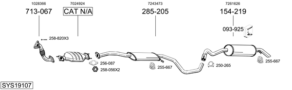 Sistema de gases de escape Ford ESCORT V Turnier