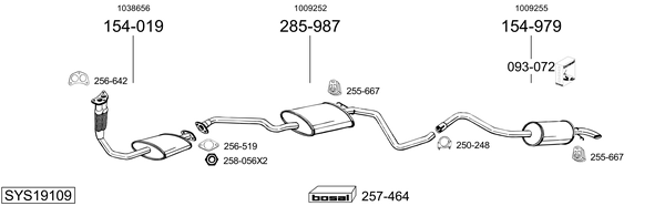 Sistema de gases de escape Ford ESCORT VI Turnier