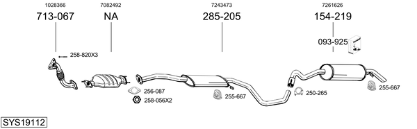 Sistema de gases de escape Ford ESCORT VI Turnier
