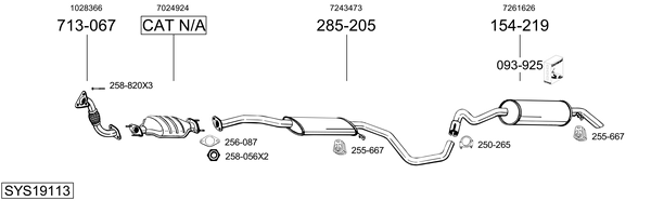 Sistema de gases de escape Ford ESCORT VI Turnier