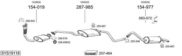 Sistema de gases de escape Ford ESCORT VI Estate Van